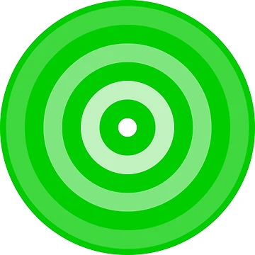 Artwork thumbnail, Geometric Pattern: Rondel: White Gradient Green by Red Wolf