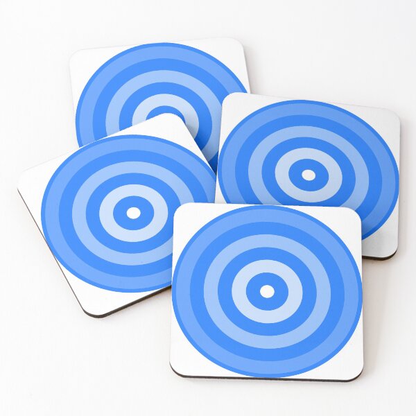 Item preview, Geometric Pattern: Rondel: White Gradient Blue designed and sold by Red Wolf.