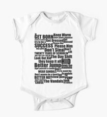 Subterranean Homesick Blues (Black text) One Piece - Short Sleeve