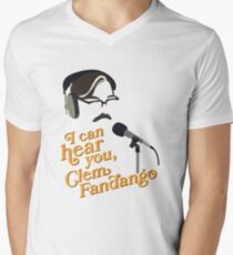 Toast von London - "Ich kann dich hören, Clem Fandango" T-Shirt mit V-Ausschnitt für Männer