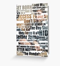 Subterranean Homesick Blues (Photo text) Greeting Card
