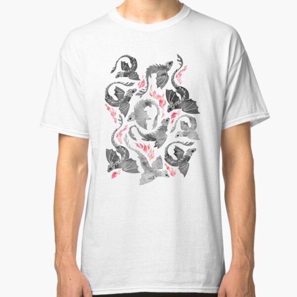 Dragon fire greys & blacks Classic T-Shirt