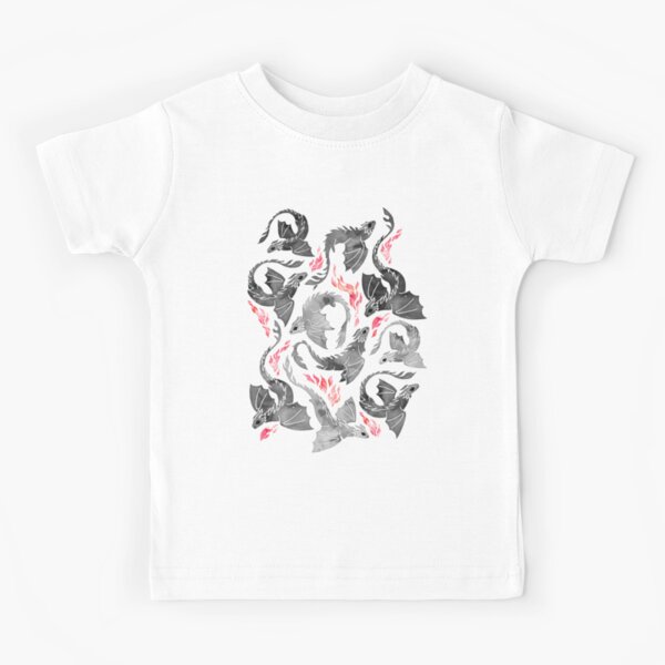 Dragon fire greys & blacks Kids T-Shirt