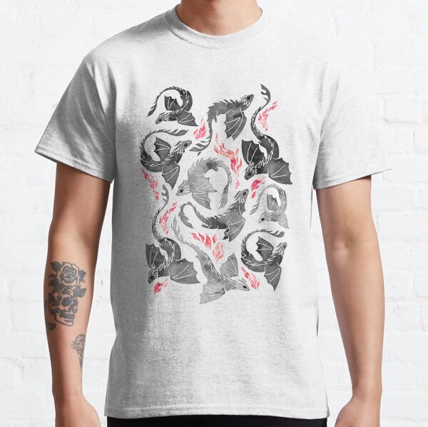 Dragon fire greys & blacks Classic T-Shirt