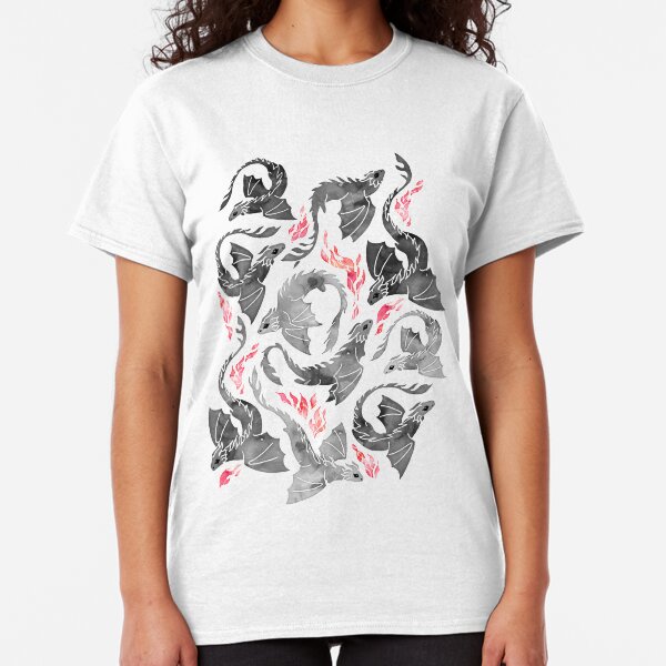 Dragon fire greys & blacks Classic T-Shirt