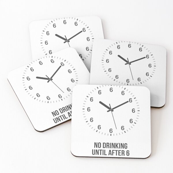Item preview, No Drinking Until After 6 designed and sold by printadorable.