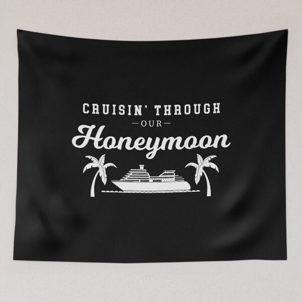 Item preview, Womens Funny Couple Cruisin Through Our Honeymoon Cruise V-Neck graphic designed and sold by jakehughes2015.