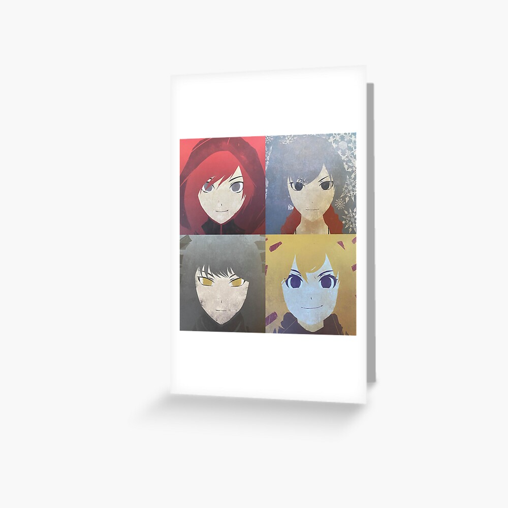 Team Rwby Ruby Weiss Blake Yang Design Art Print By Nickicollings Redbubble