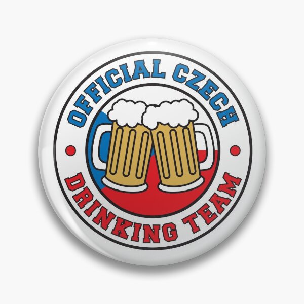 Item preview, Official Czech Drinking Team Featuring Flag Of Czech Republic And Beers designed and sold by jaycartoonist.