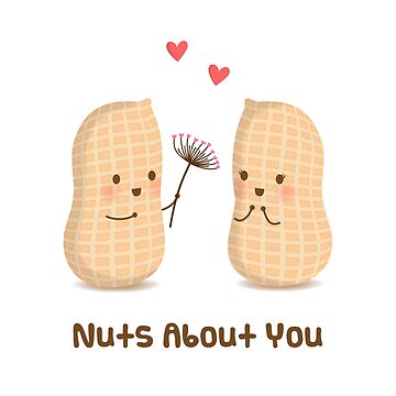Artwork thumbnail, Nuts About You, Cute Love Pun Humor by rustydoodle