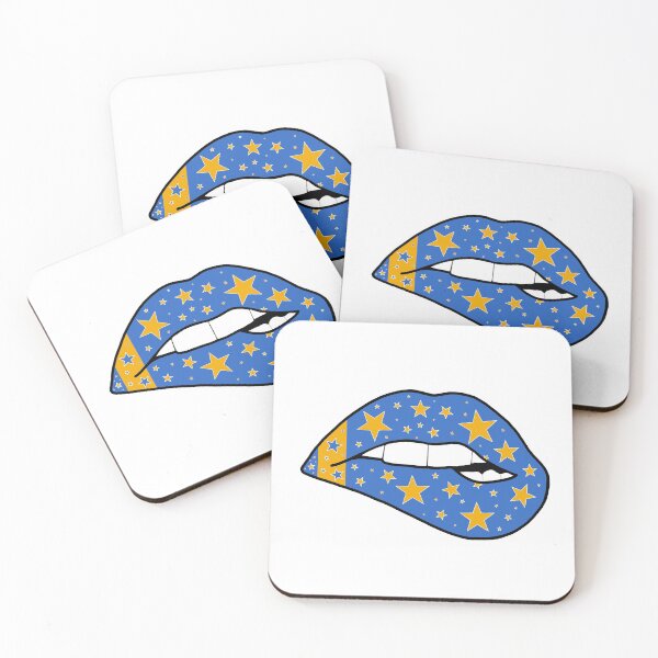 Item preview, blue and yellow star lips designed and sold by livi-maree.