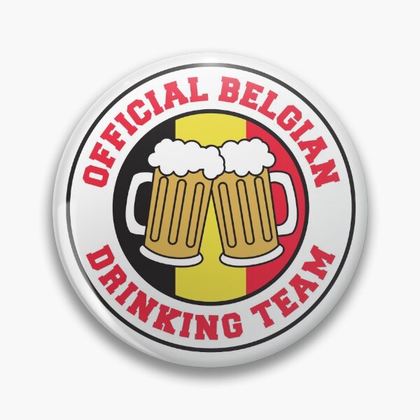 Item preview, Official Belgian Drinking Team Featuring Flag Of Belgium And Beers designed and sold by jaycartoonist.
