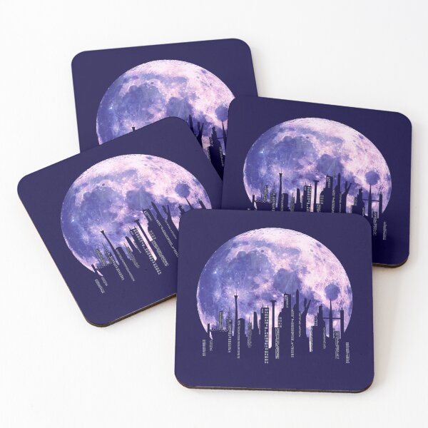 Item preview, Moon City - Surreal Urban Landscape designed and sold by Rahdoo.