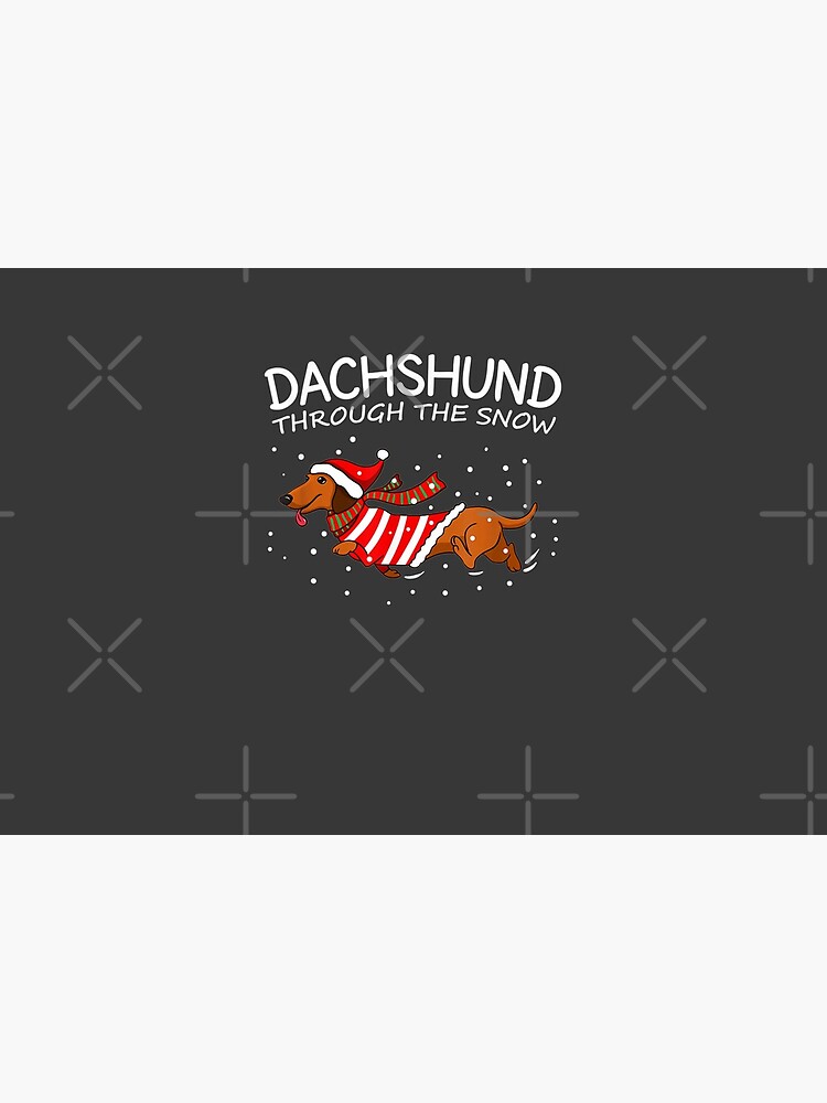 Dachshund Through The Snow Funny Dog Christmas by IlirianaVeseli