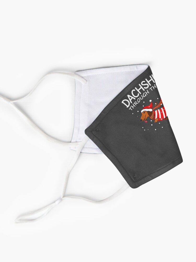 Alternate view of Dachshund Through The Snow Funny Dog Christmas Mask