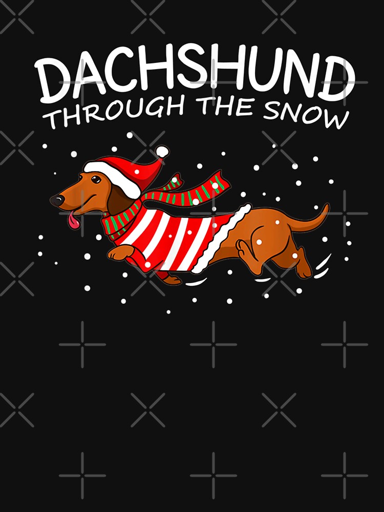 Dachshund Through The Snow Funny Dog Christmas by IlirianaVeseli