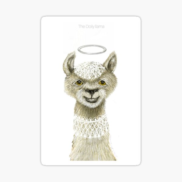 The Doily Llama Sticker
