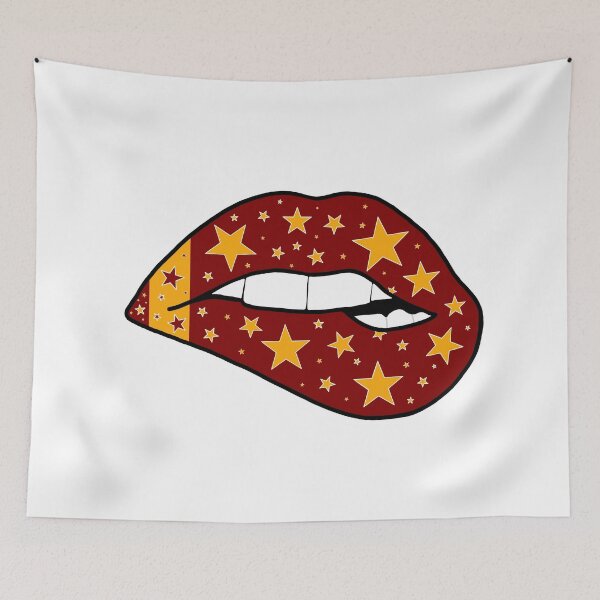 Item preview, maroon and gold star lips designed and sold by livi-maree.