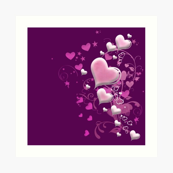Herzen aus Zuckerguss Kunstdruck