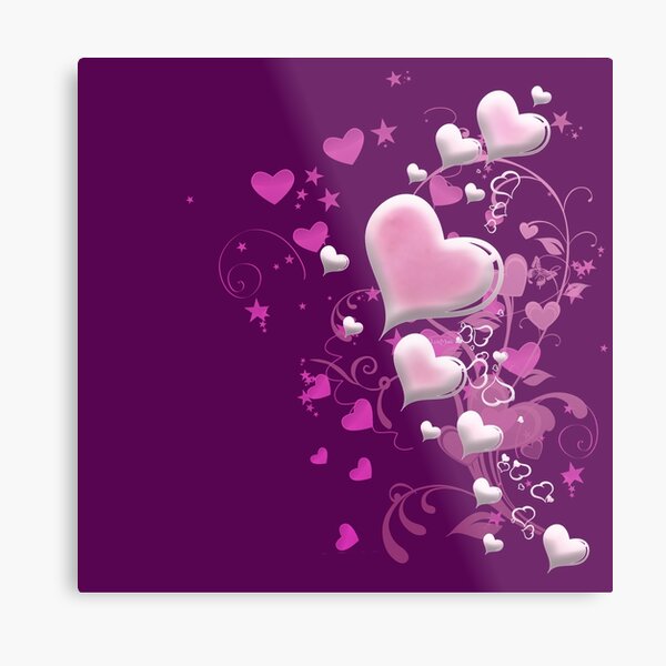 Herzen aus Zuckerguss Metallbild
