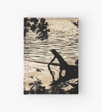 Ducks at Sunset - Golden ducks Hardcover Journal