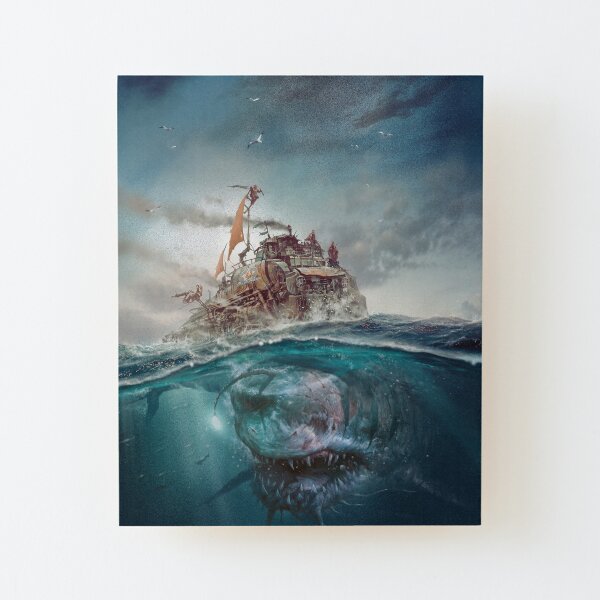 Dead Blue Sea Wood Mounted Print