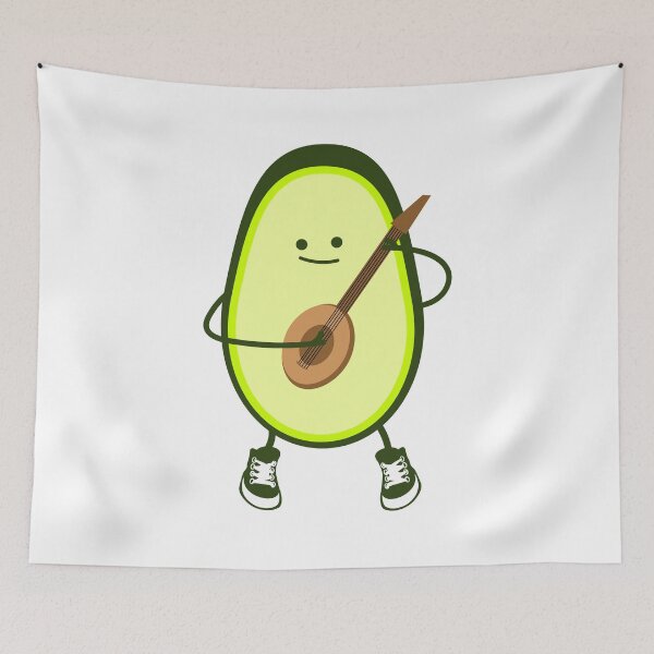 Artikelvorschau, Avocado mit Gitarre entworfen und verkauft von spontania.