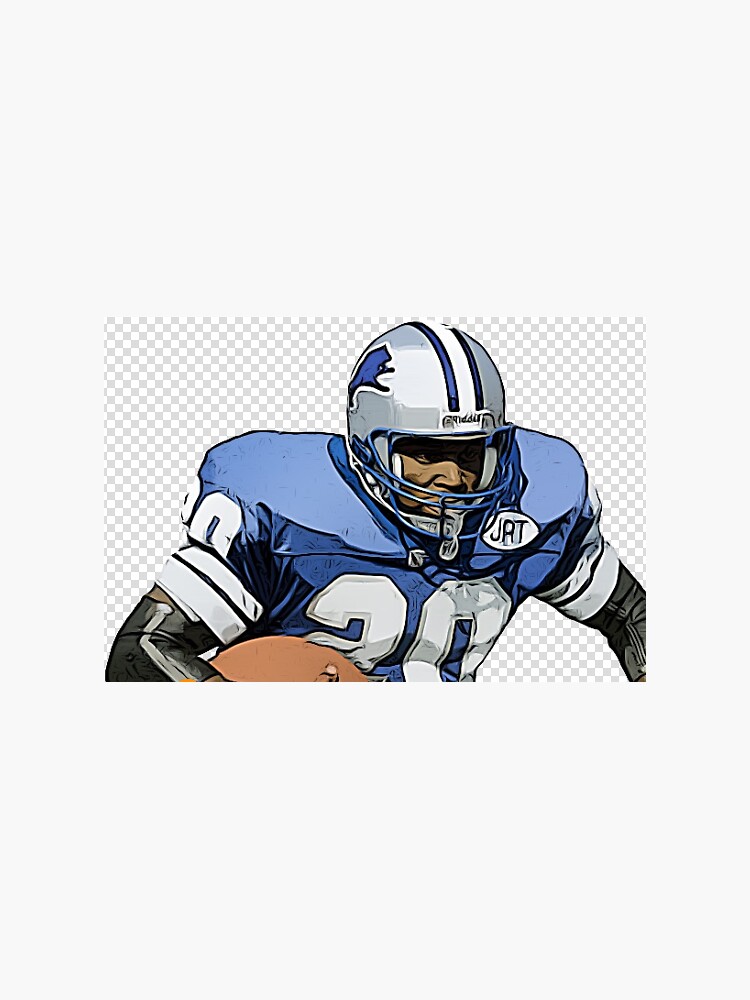 Football art. Barry Sanders of the NFL Detroit Lions. Pencil