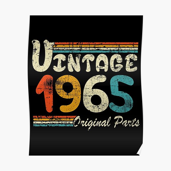 "Jahrgang 1965 Geschenk / 1965 Originalteile / 1965 Geburtstag" Poster