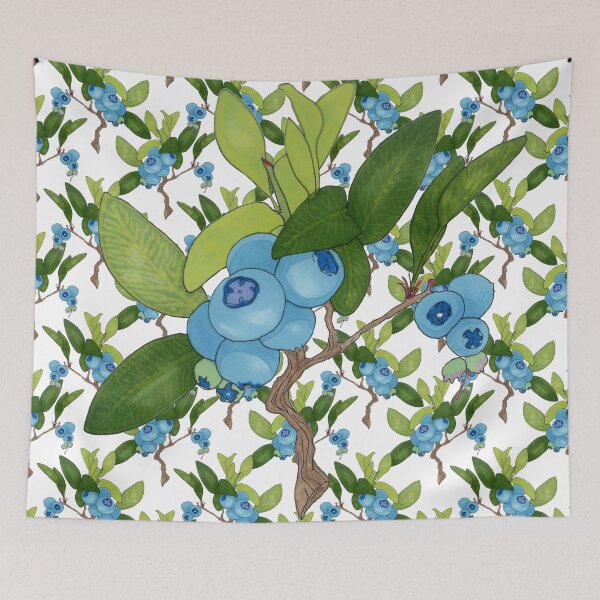 Item preview, blueberry and pattern  designed and sold by AnnaBaldon.