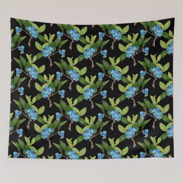 Item preview, blueberry black pattern designed and sold by AnnaBaldon.