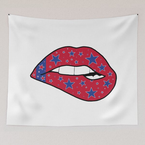 Item preview, red and blue star lips designed and sold by livi-maree.