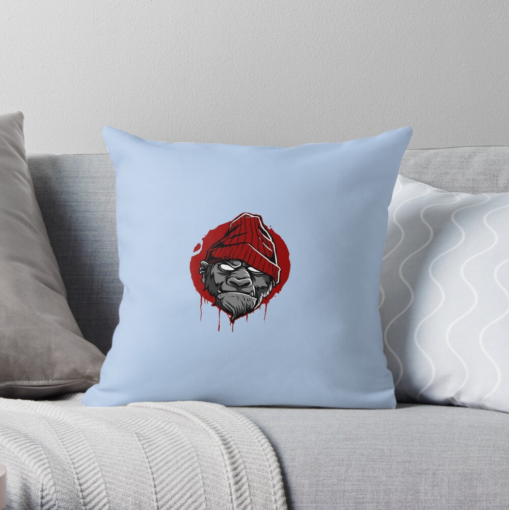 monkey throw pillow