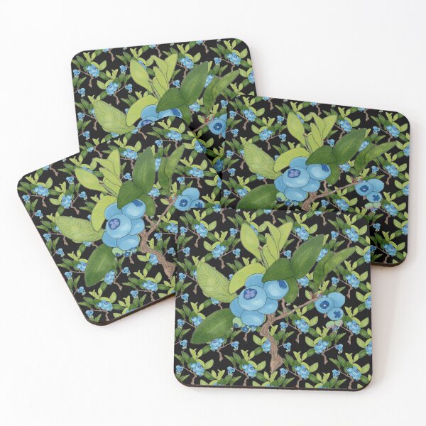 Item preview, black blueberry and pattern  designed and sold by AnnaBaldon.