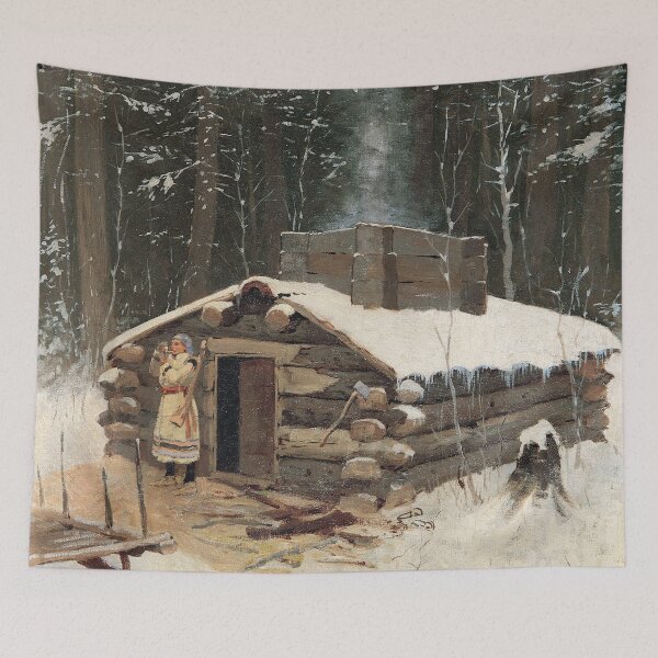 Item preview, Frederic Remington - Antoine's Cabin designed and sold by Impressionist Masters.