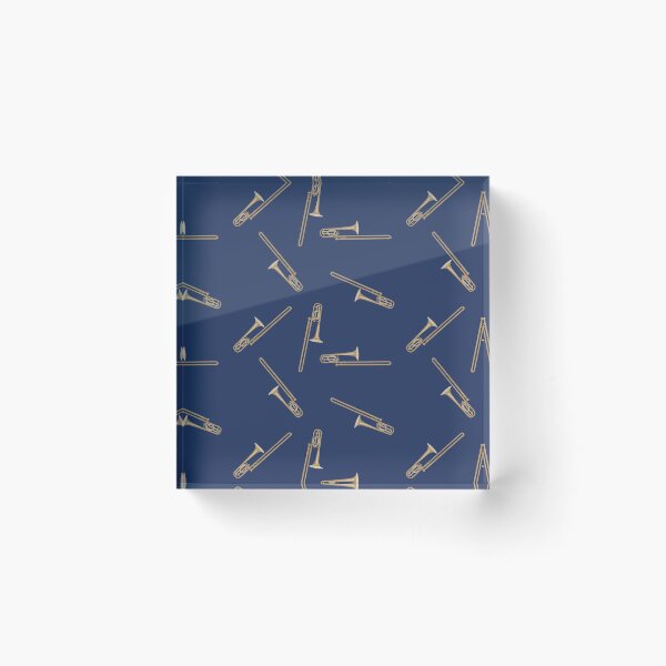 Item preview, Trombone on blue designed and sold by kobyakov.