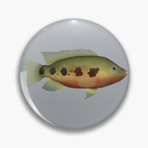 Item preview, Five-spot cichlid designed and sold by fishfolkart.