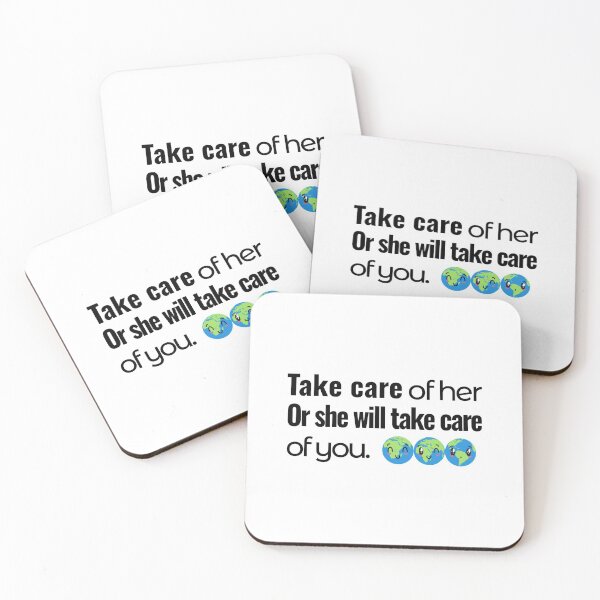 Item preview, Take Care of Her Or She Will Take Care of You, Gift, Support, Supportive Illustration, Earth, Lover, Square Style designed and sold by Annona-.