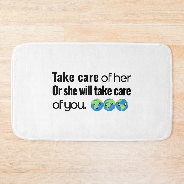 Item preview, Take Care of Her Or She Will Take Care of You, Gift, Support, Supportive Illustration, Earth, Lover, Square Style designed and sold by Annona-.