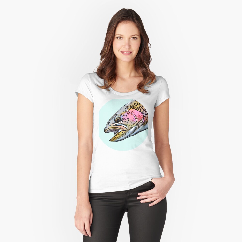 Vista previa del artículo con la obra «Camiseta entallada de cuello ancho», diseñado y vendido por Noah357.