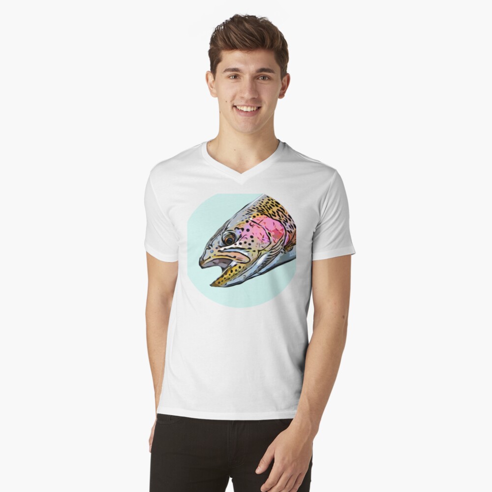 Vista previa del artículo con la obra «Camiseta de cuello en V», diseñado y vendido por Noah357.