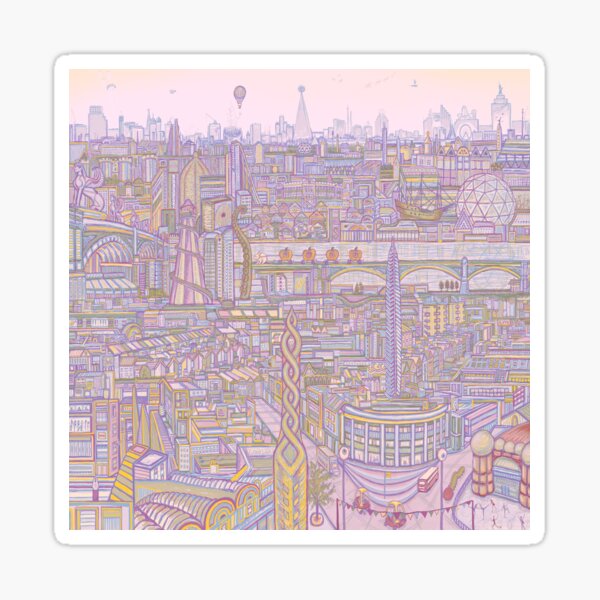 THE MEGATROPOLIS (warm hues) Sticker