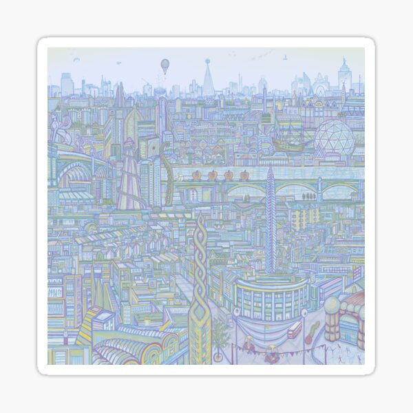 THE MEGATROPOLIS (cool hues) Sticker