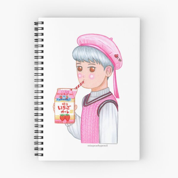 Item preview, Kawaii Strawberry Milk Carton designed and sold by PeachyPencil.