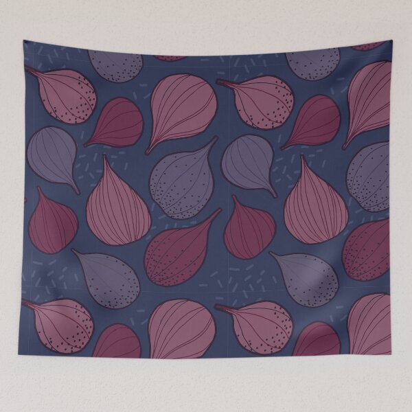 Item preview, Higos de verano en azul designed and sold by Freewheeling.