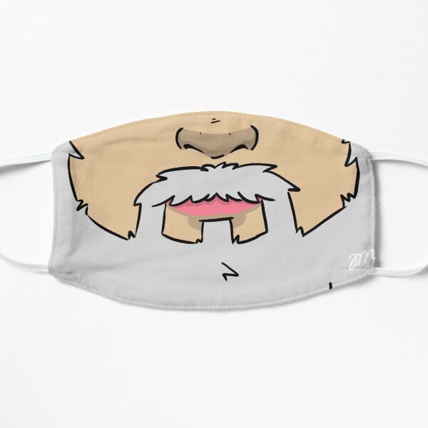 Beard - White Flat Mask