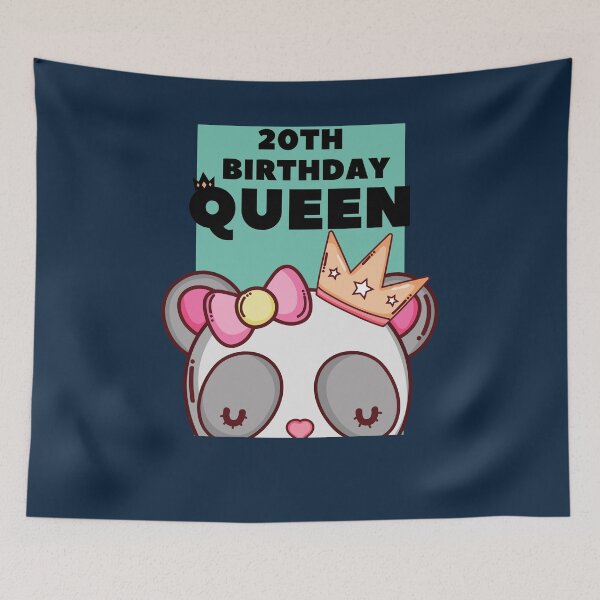 Item preview, 20th birthday queen cute panda, 20 years old birthday for woman, wife, sister and daughter gifts who born in 2000 and 2001  ideas designed and sold by mustafatolba16.