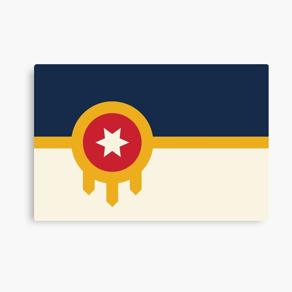 TheCoffeeCupLife:The Official Flag of Tulsa,Oklahoma Canvas Print