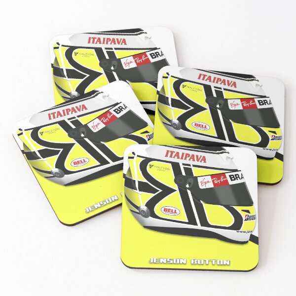 Item preview, Jenson Button - 2009 helmet Art Print designed and sold by JageOwen.