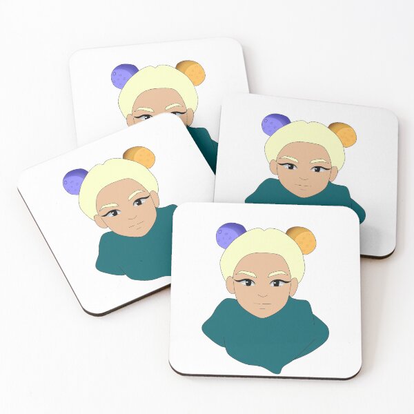Item preview, Planets Space Buns Anime Girl Illustration  designed and sold by KRISTAHR.